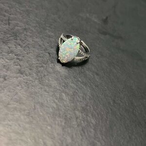 Dazzling Silver Opal Ring
